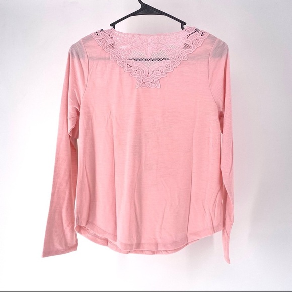 SO Authentic Girl's Crochet Back Long Sleeve Tee - Picture 4 of 5